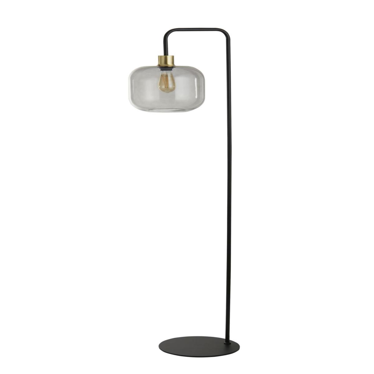 Smoke Glass Shade Floor Lamp - Black – image 3