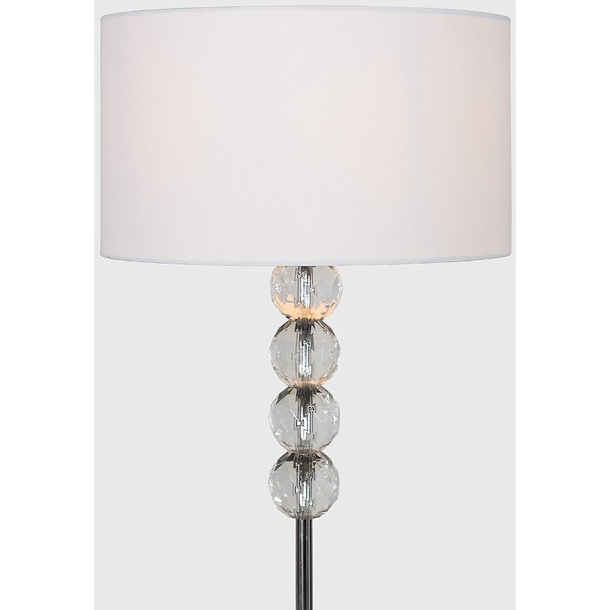 Eleanor Silver Floor Lamp White Shade - Silver – image 3