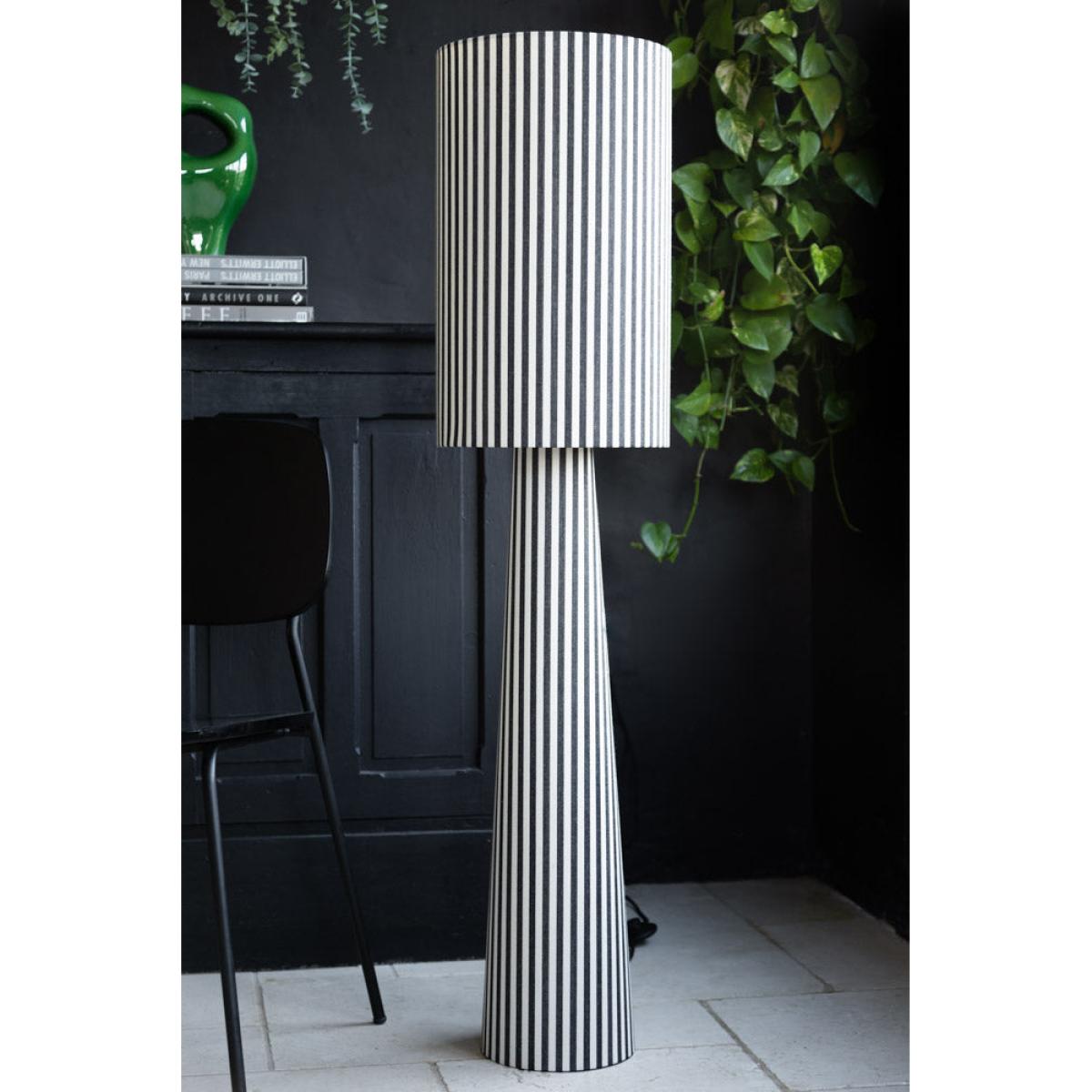 Black & White Stripe Floor Lamp – image 2