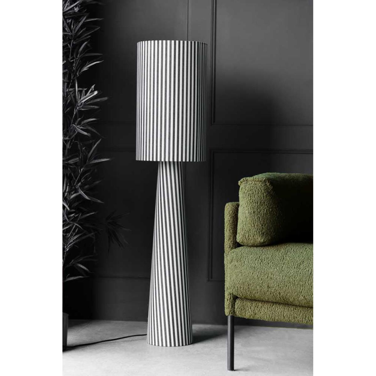 Black & White Stripe Floor Lamp – image 3