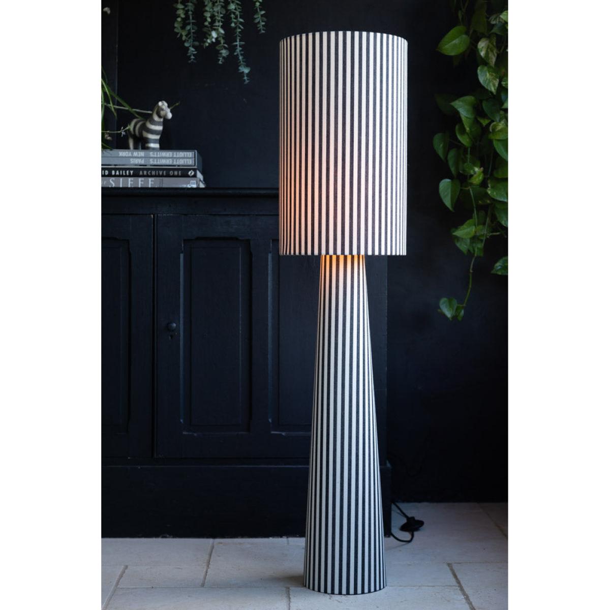 Black & White Stripe Floor Lamp – image 6