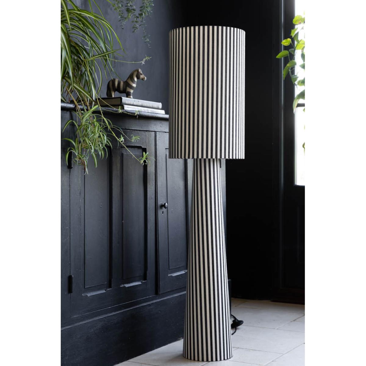 Black & White Stripe Floor Lamp – image 9