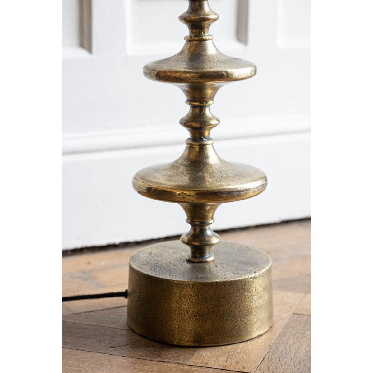 Retro Base Floor Lamp With Black Linen Shade – image 3