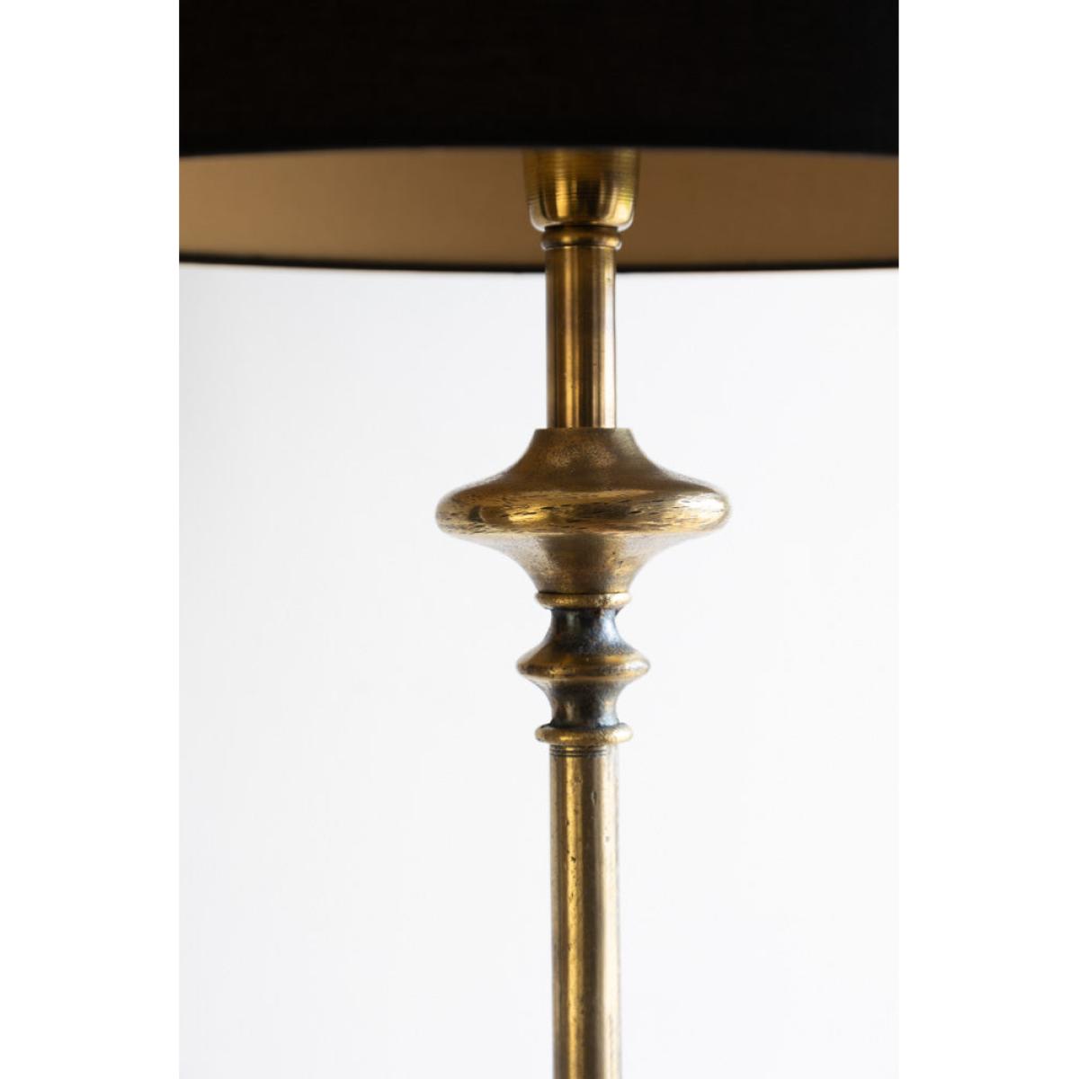 Retro Base Floor Lamp With Black Linen Shade – image 4