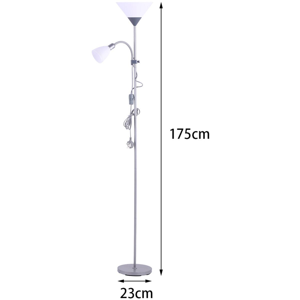 Torchiere Floor Lamp - Silver Grey – image 16