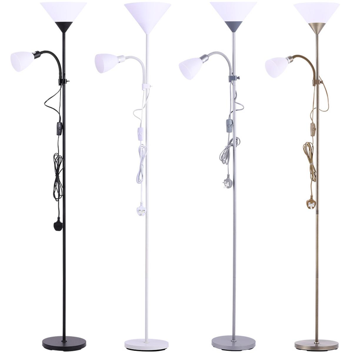 Torchiere Floor Lamp - Silver Grey – image 9