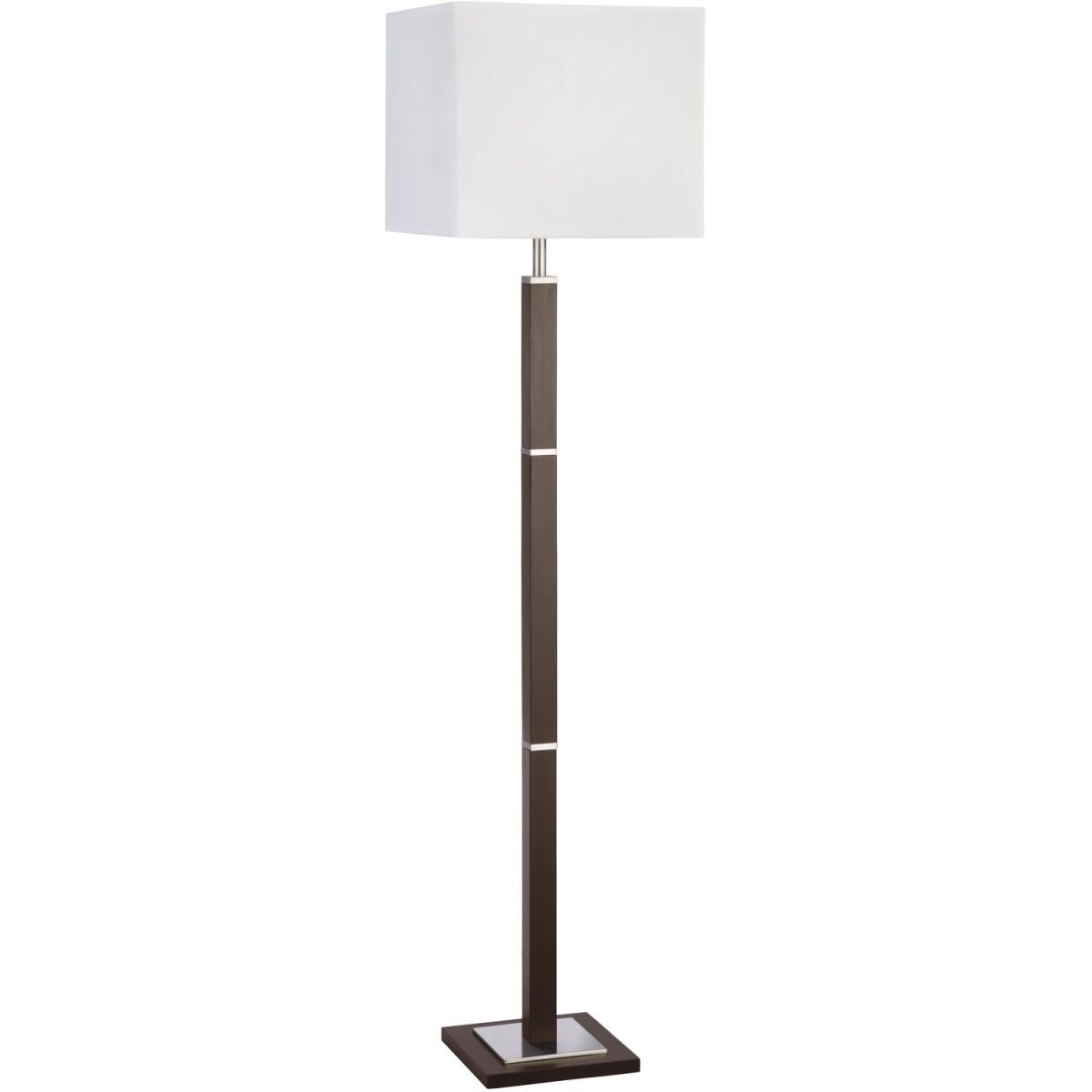 Brunswick Satin Silver Floor Lamp - Brown – image 2