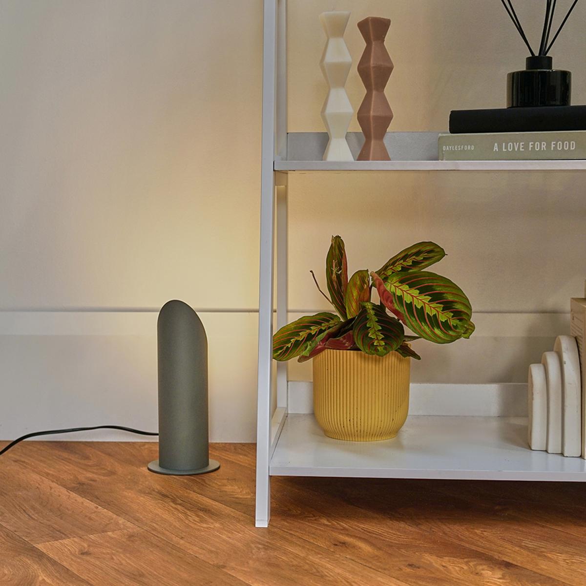 Cement Stone Effect Metal Table Floor Standing Uplighter Wall Wash Lamp - Grey – image 4
