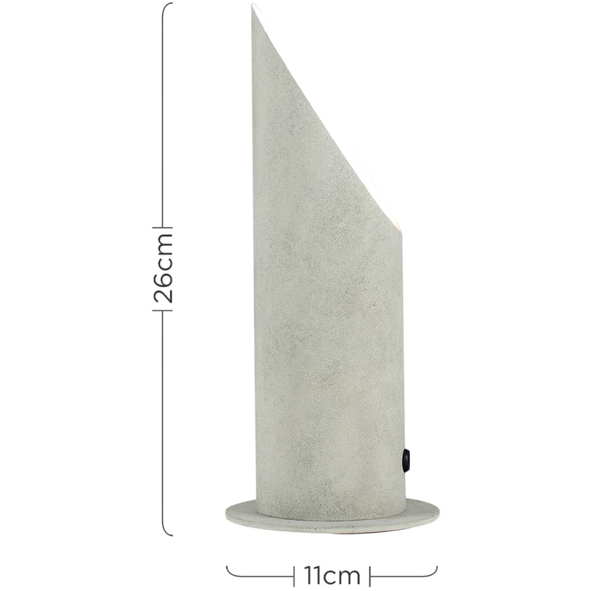 Cement Stone Effect Metal Table Floor Standing Uplighter Wall Wash Lamp - Grey – image 8