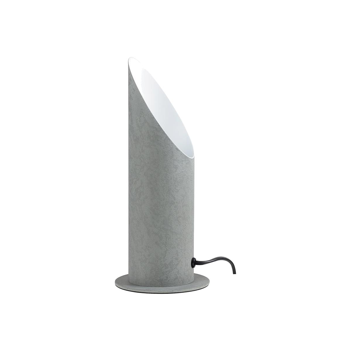 Cement Stone Effect Metal Table Floor Standing Uplighter Wall Wash Lamp - Grey – image 1