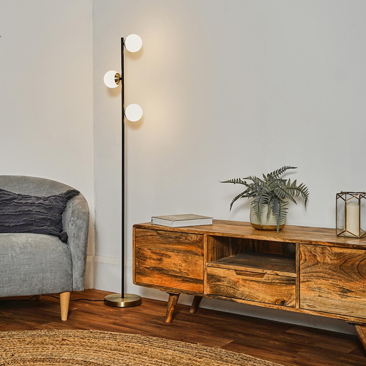 Beauworth 3 Way Matt Black Floor Lamp - Matt Black – image 2