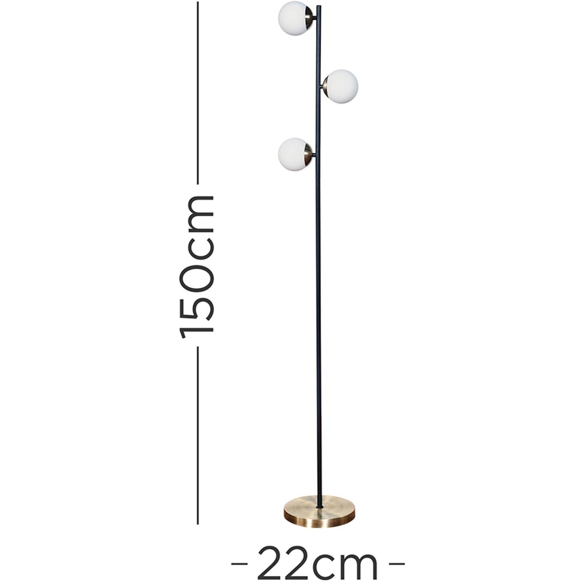 Beauworth 3 Way Matt Black Floor Lamp - Matt Black – image 5