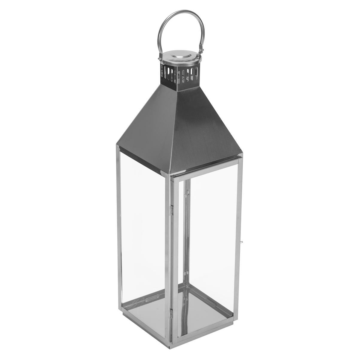 Stainless Steel Floor Standing Lantern - Silver – image 2