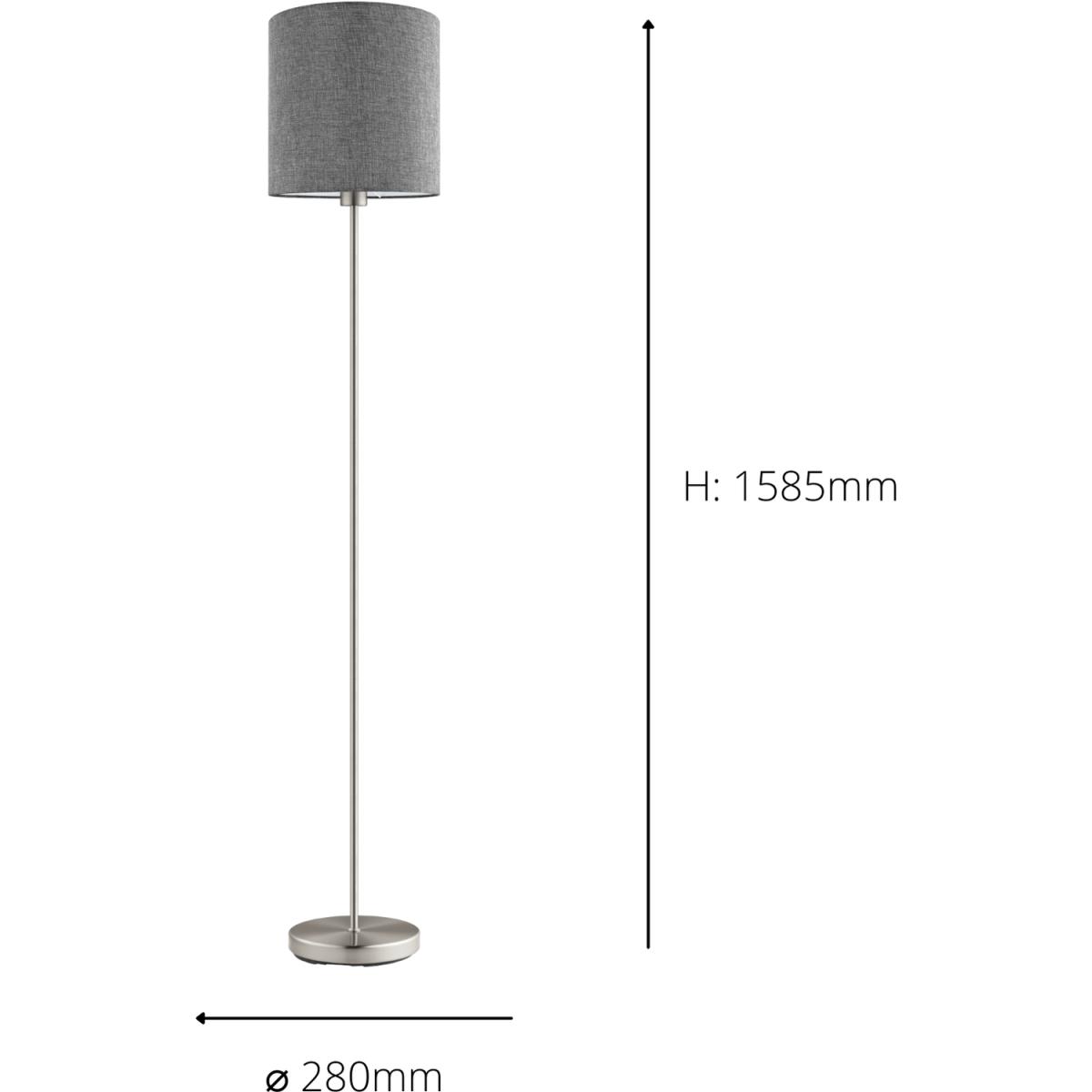 Eglo Pasteri Satin Nickel Modern Floor Lamp - Silver – image 3