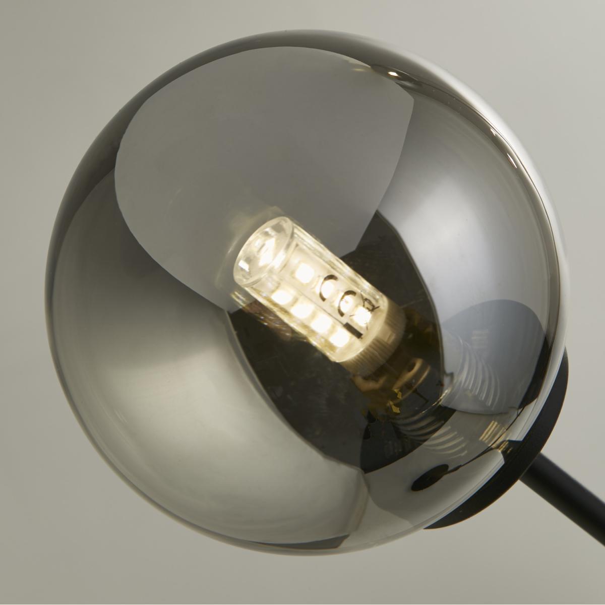 Smoke and sanded black 2 light floor lamp - Black – image 2