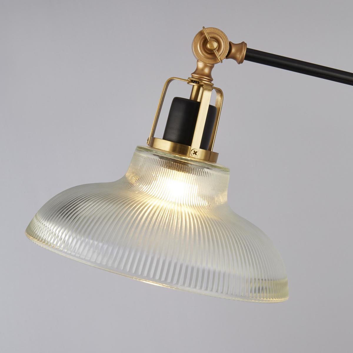 Black and brass floor lamp - Black – image 2