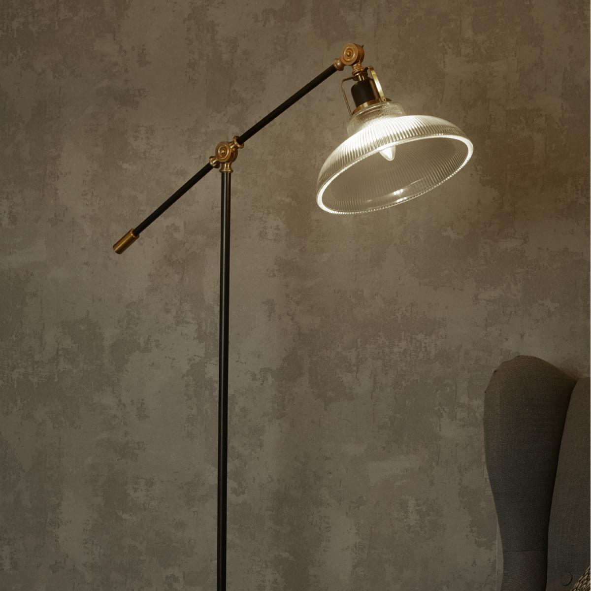 Black and brass floor lamp - Black – image 4
