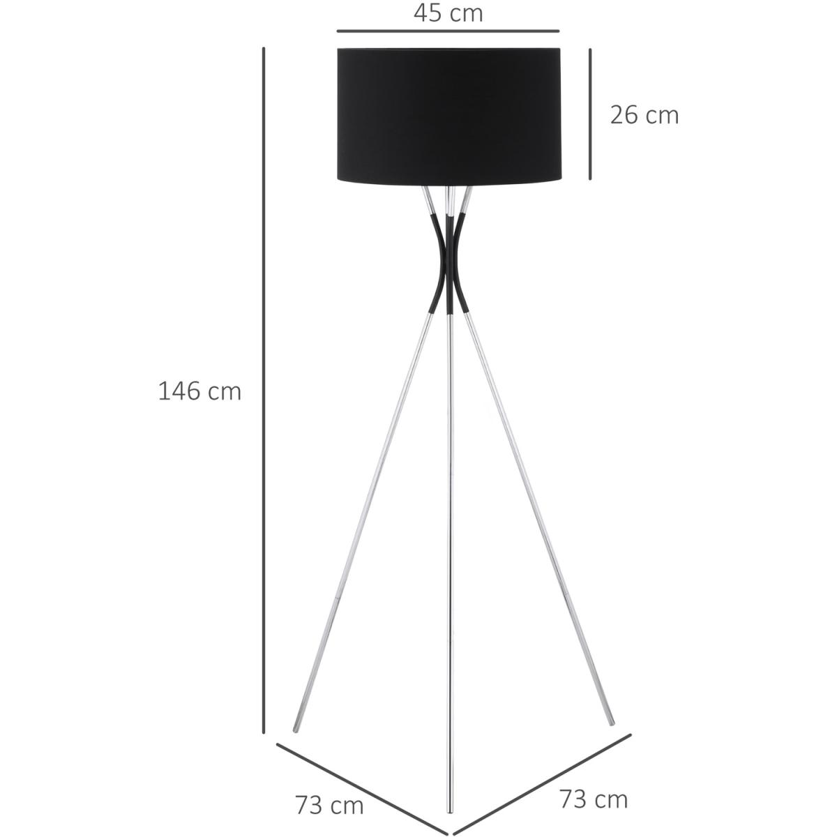 Modern Tripod Floor Lamp - Black – image 9