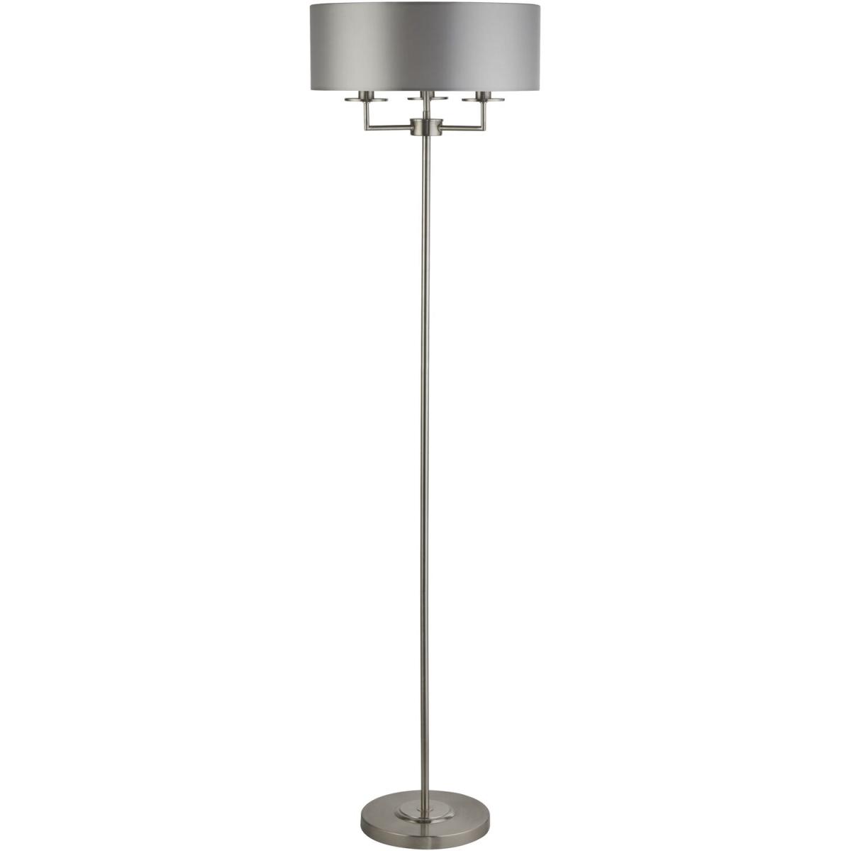 Pembroke Satin Silver 3Lt Floor Lamp - Silver – image 2