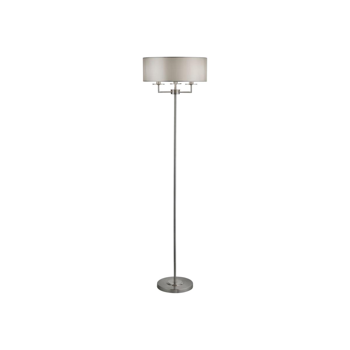 Pembroke Satin Silver 3Lt Floor Lamp - Silver – image 1