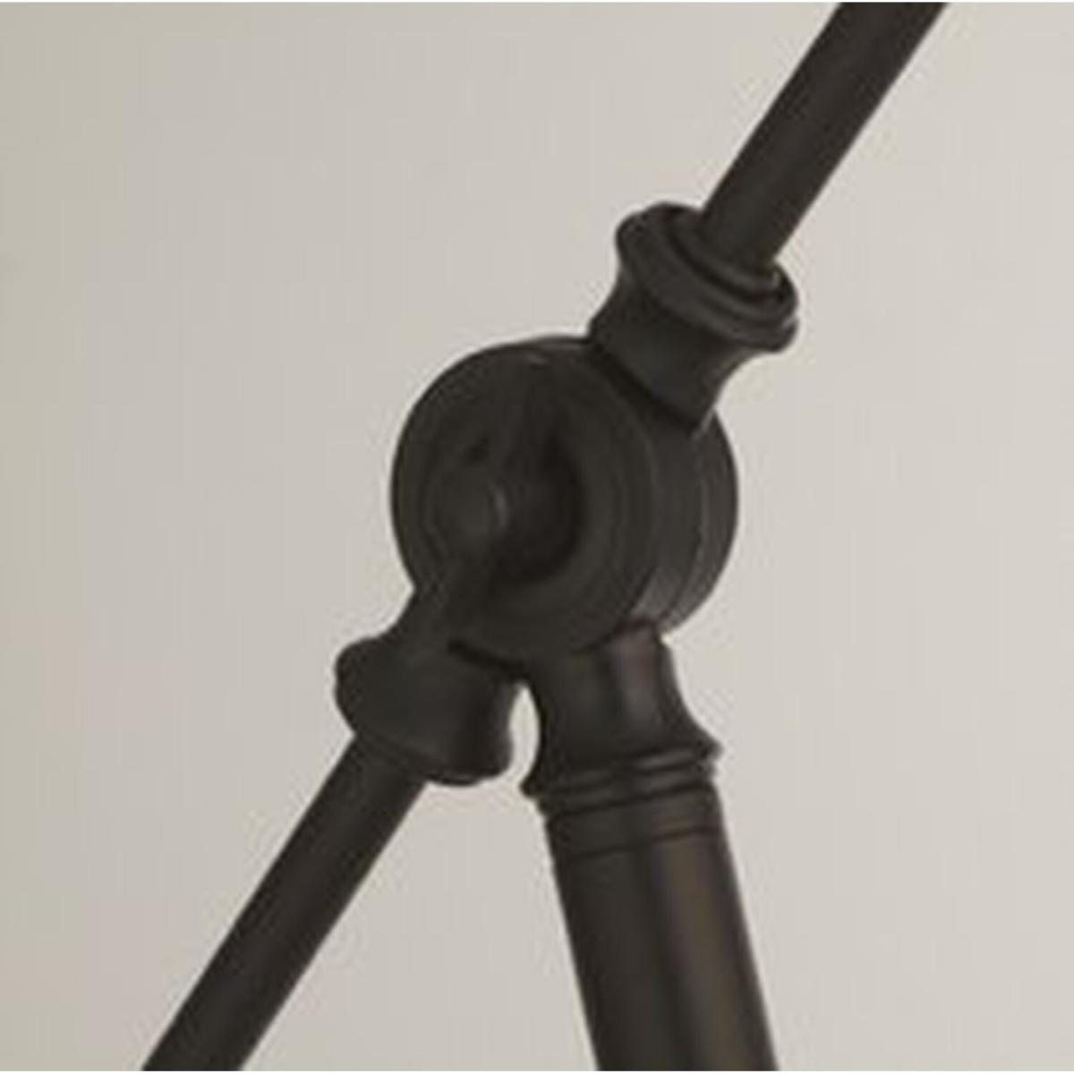 Amber and brass floor lamp - Black – image 4