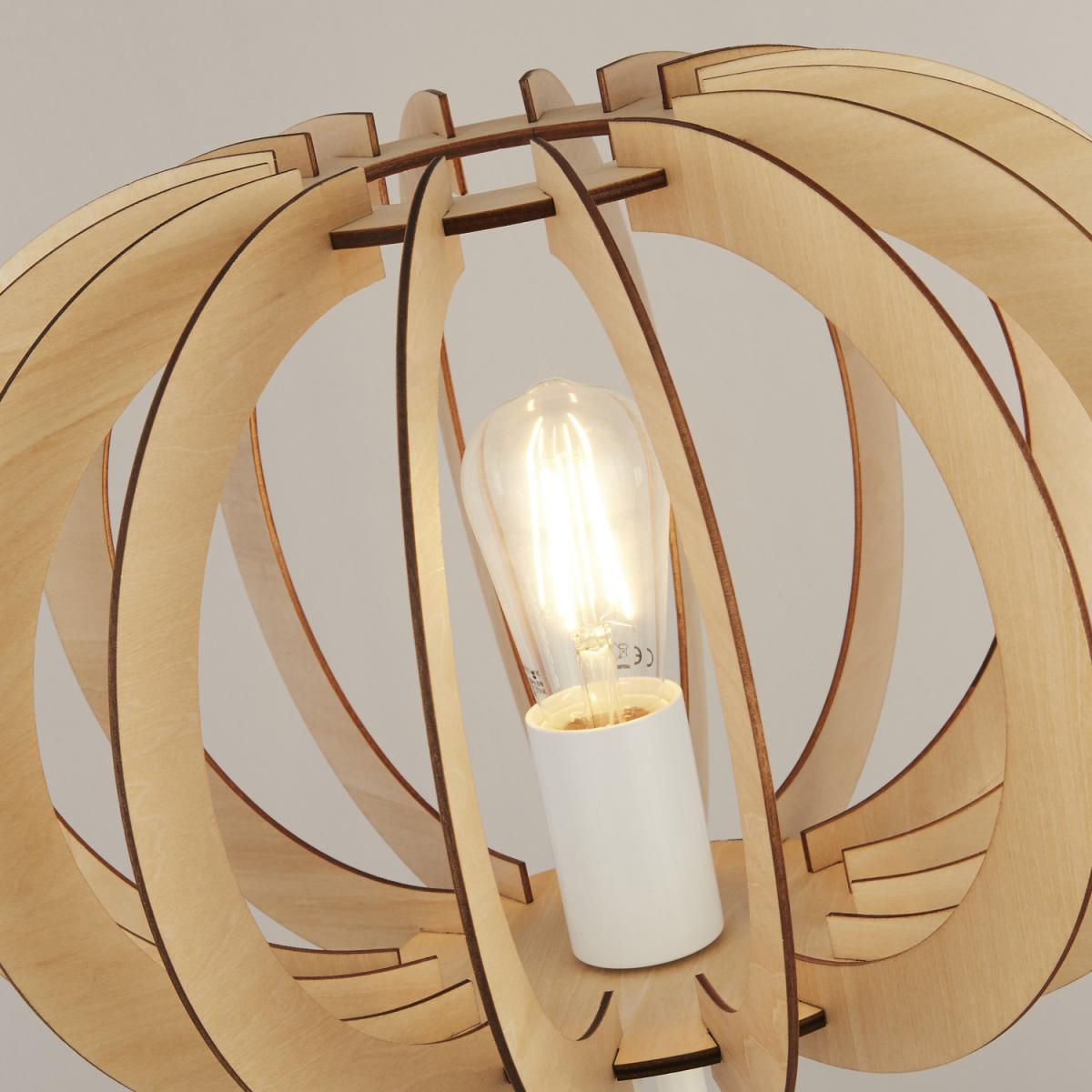 Danese Oak Floor Lamp in White - White – image 3