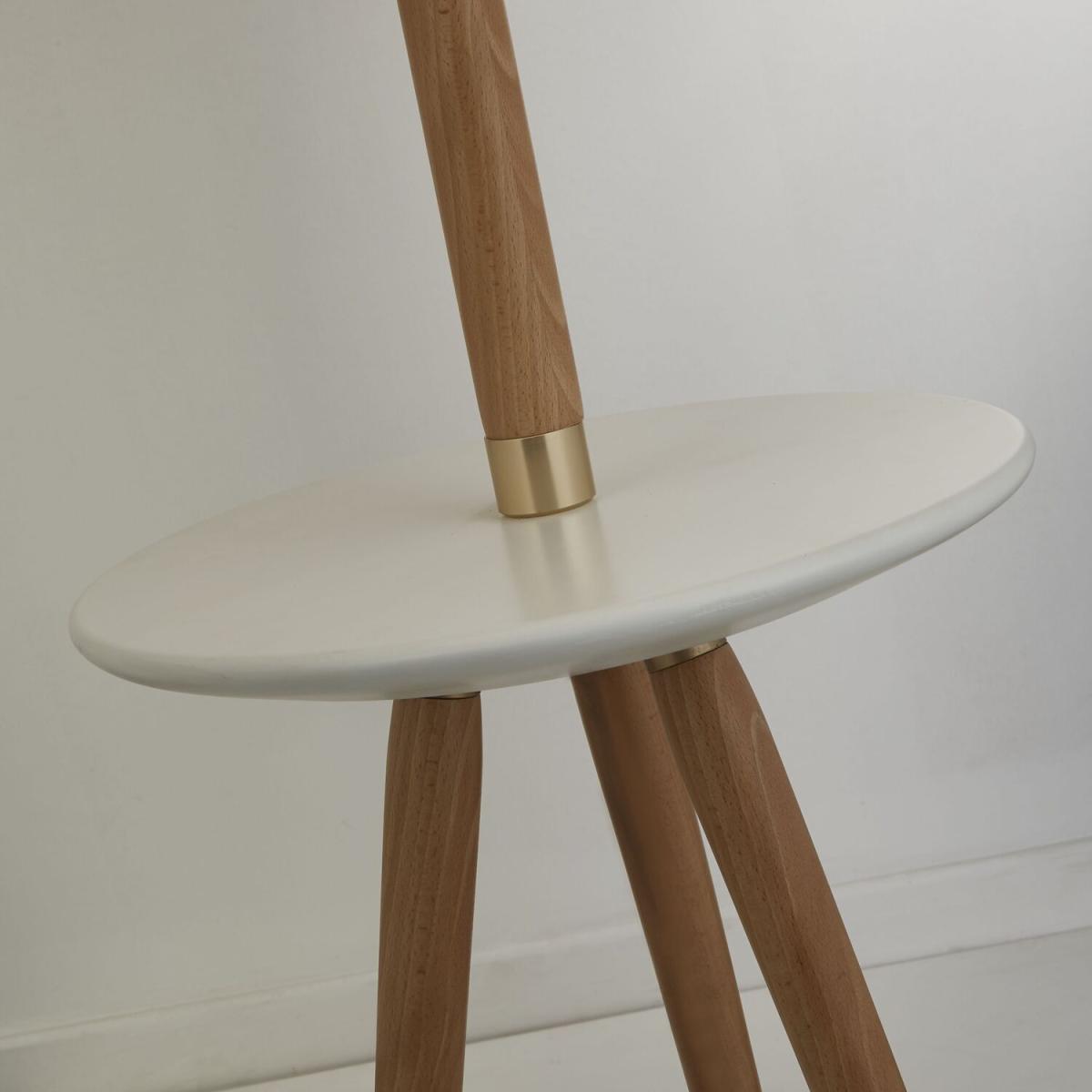 Adjustable Height Tripod Shelf Floor Lamp - Brown – image 3
