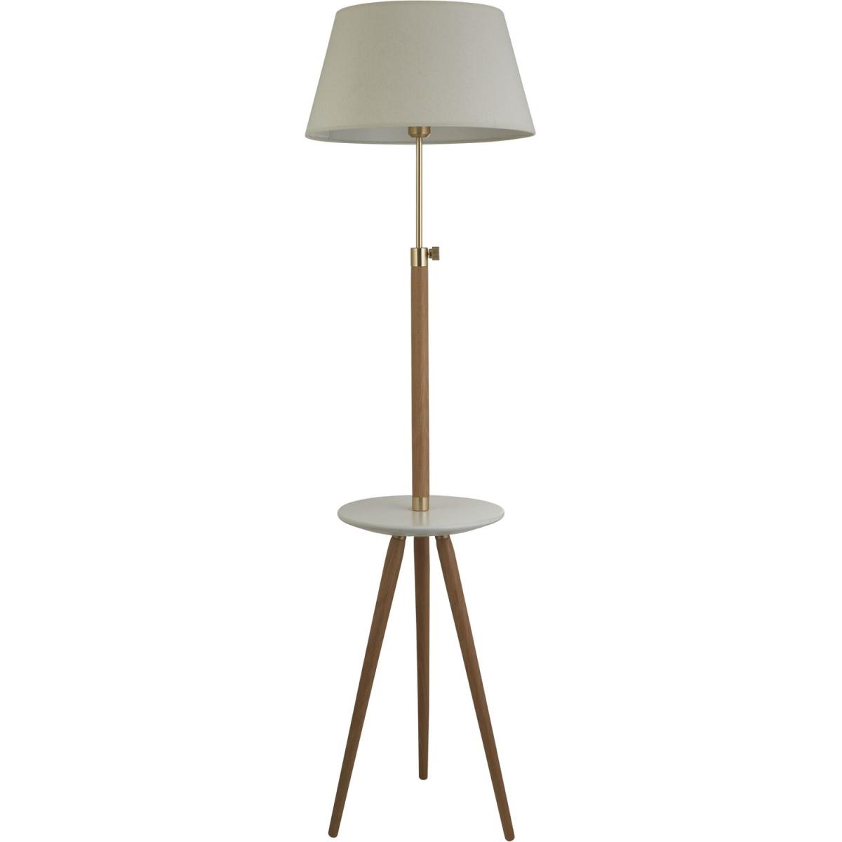 Adjustable Height Tripod Shelf Floor Lamp - Brown – image 4