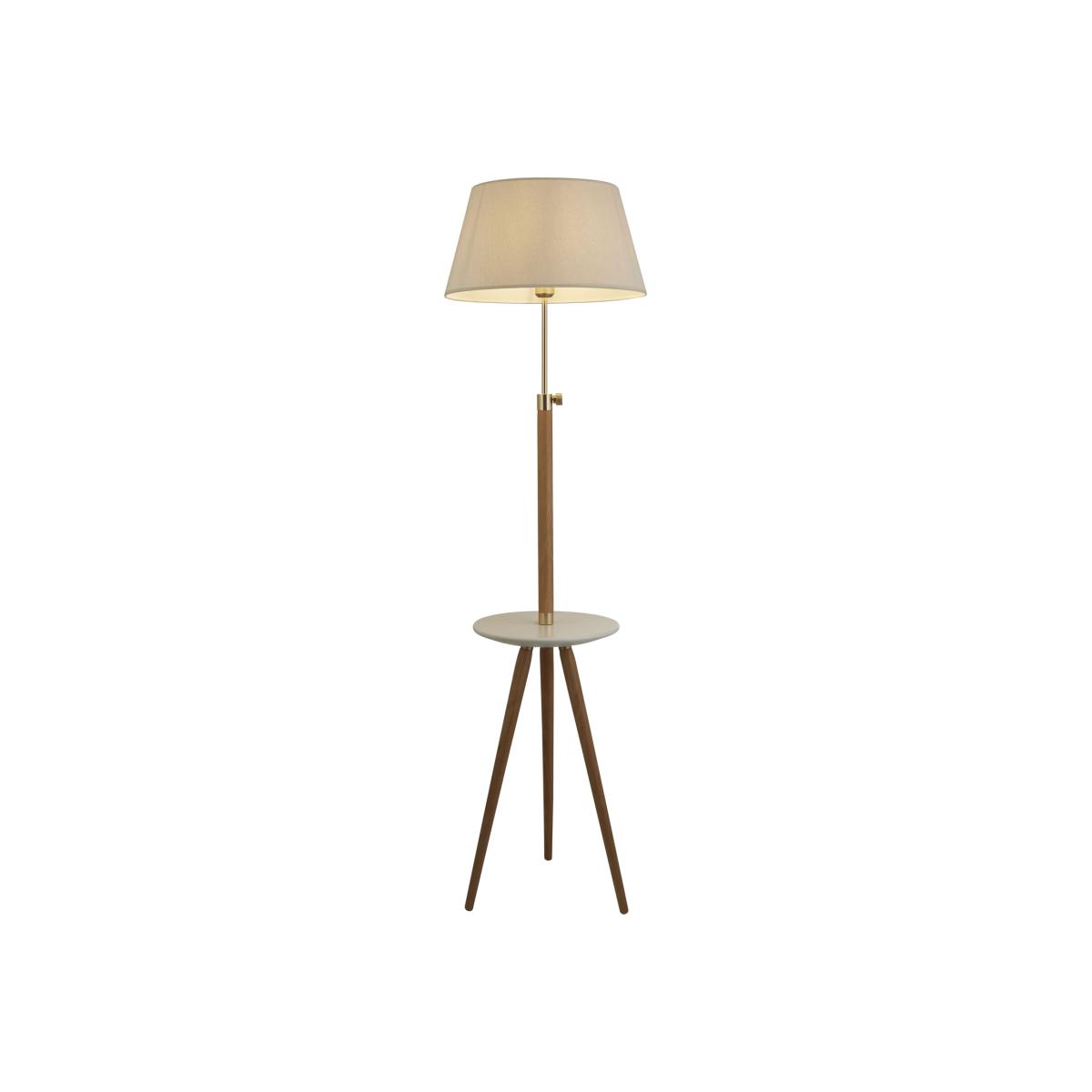 Adjustable Height Tripod Shelf Floor Lamp - Brown – image 1