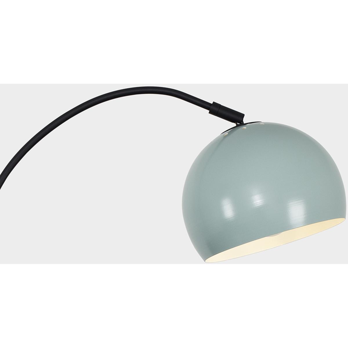 Curva Grey Floor Lamp With Pale Blue Dome Shade - Grey – image 3