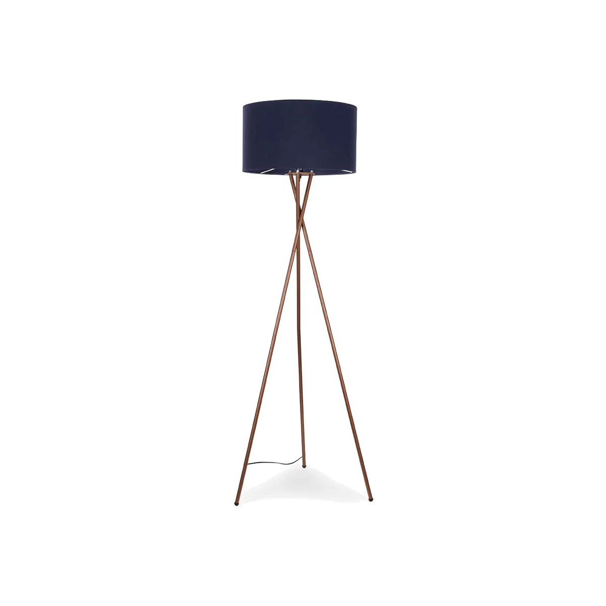 Camden Tripod Copper Floor Lamp Blue Shade - Copper – image 1