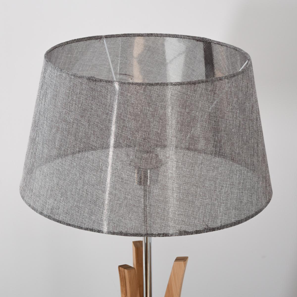 Floor Lamp with Tripod Base and Fabric Shade - Grey – image 15