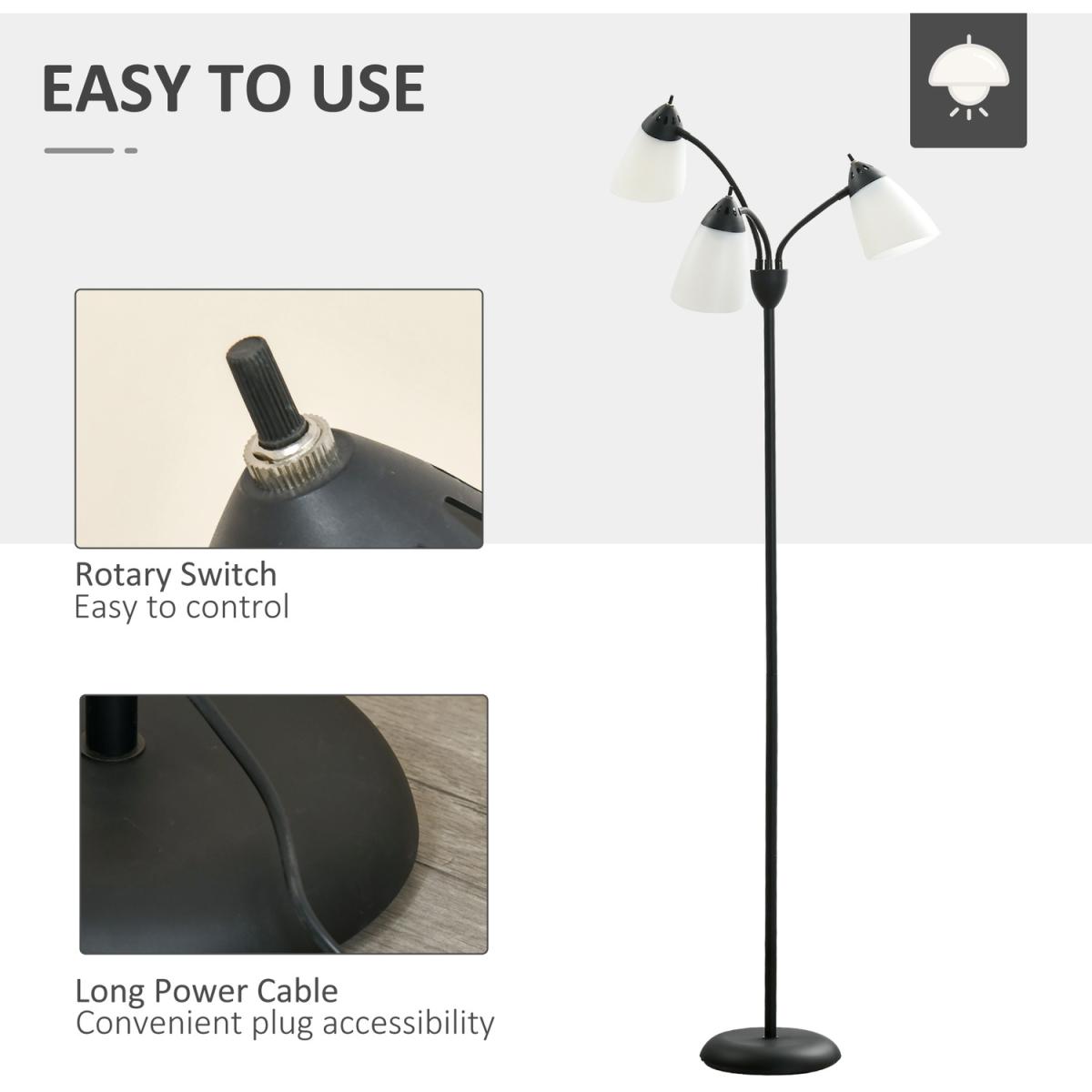 Arc Tree Floor Lamp for Bedroom Living Room - Black – image 5