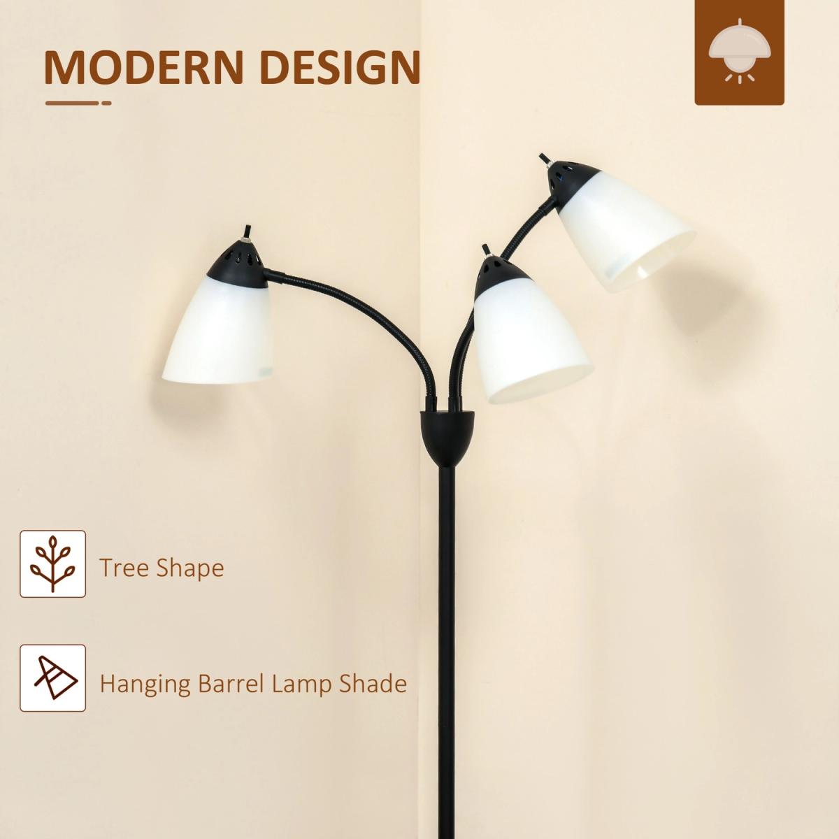 Arc Tree Floor Lamp for Bedroom Living Room - Black – image 7