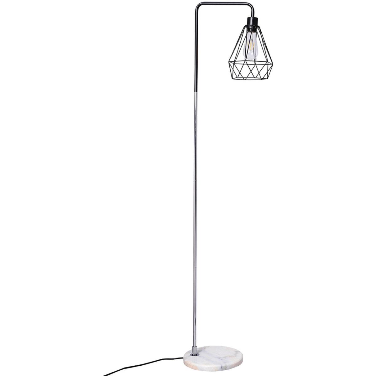 Angled Floor Lamp - Chrome-Black-Chrome – image 11