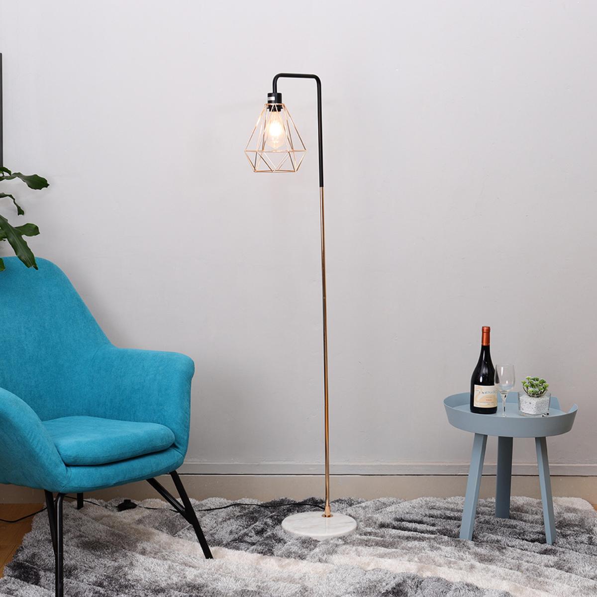 Angled Floor Lamp - Chrome-Black-Chrome – image 19