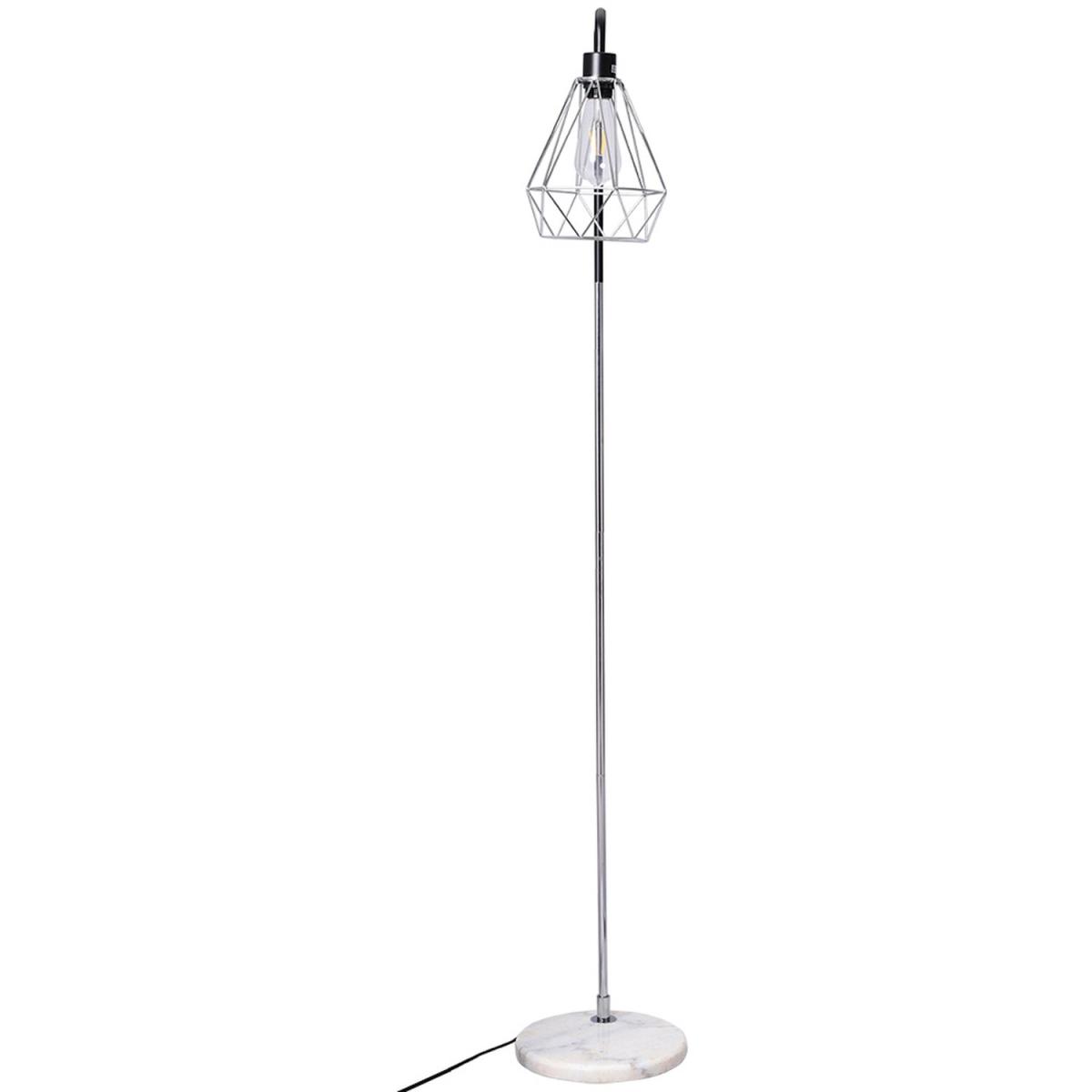 Angled Floor Lamp - Chrome-Black-Chrome – image 3