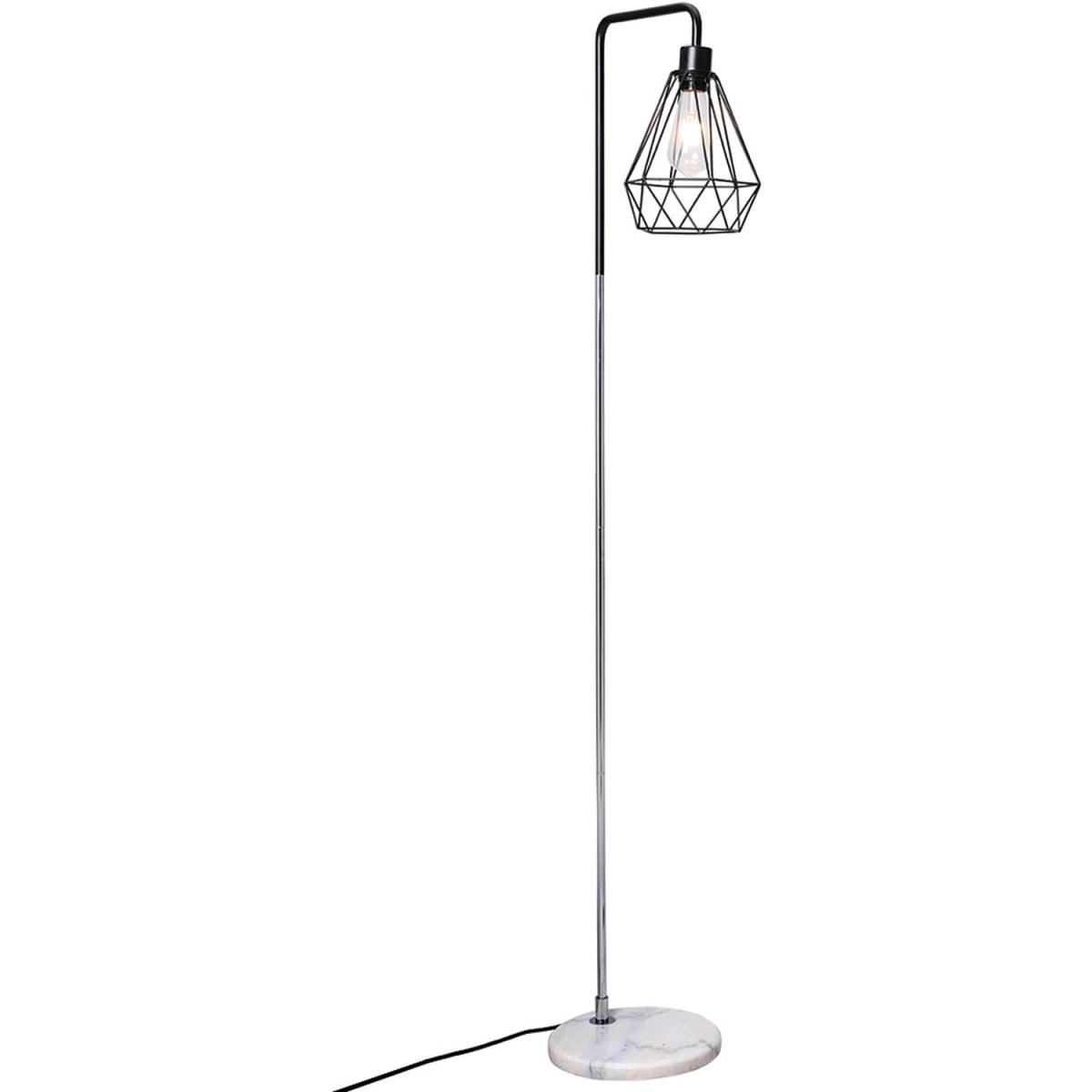 Angled Floor Lamp - Chrome-Black-Chrome – image 25