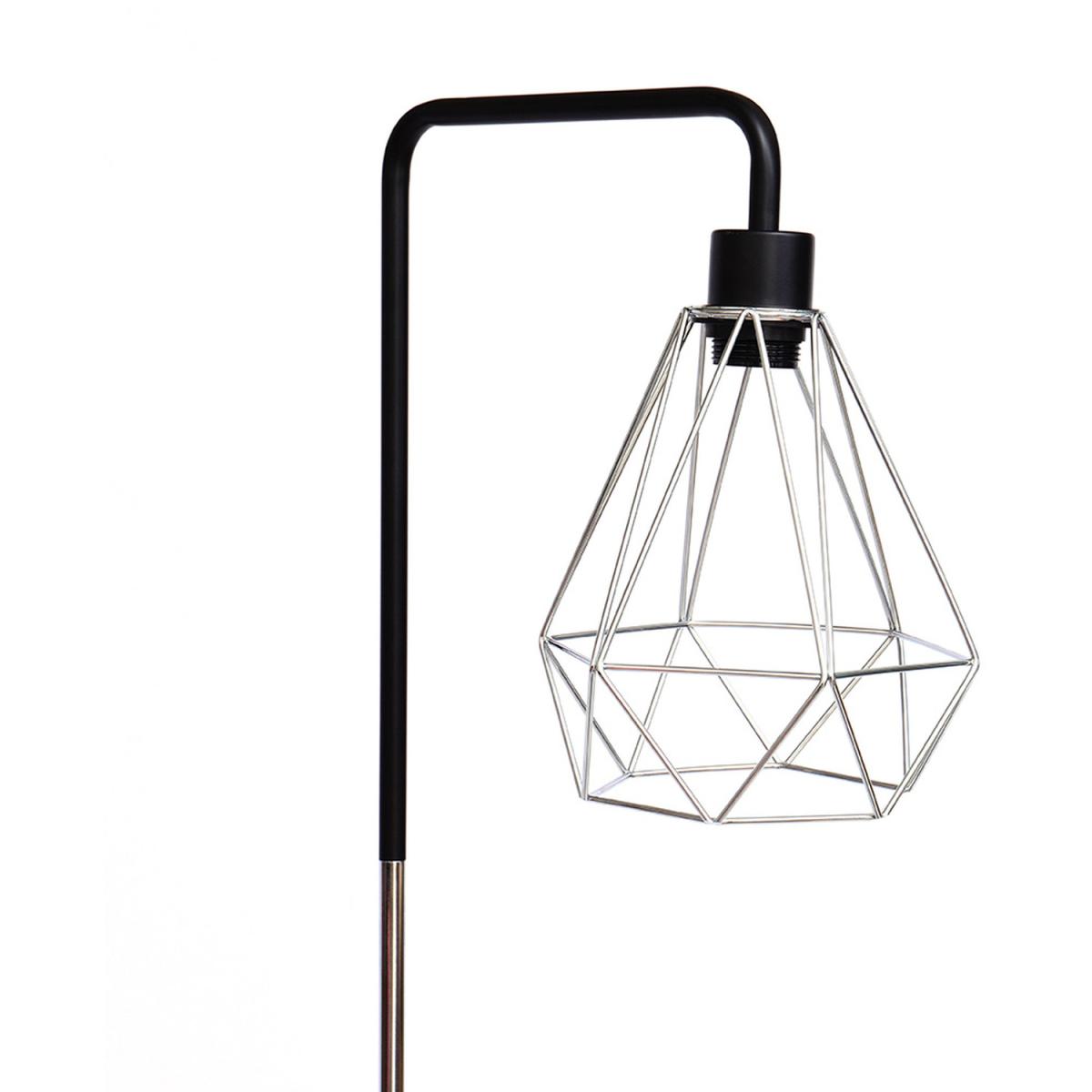 Angled Floor Lamp - Chrome-Black-Chrome – image 4