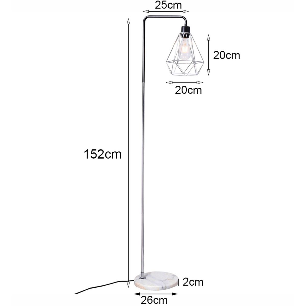 Angled Floor Lamp - Chrome-Black-Chrome – image 38
