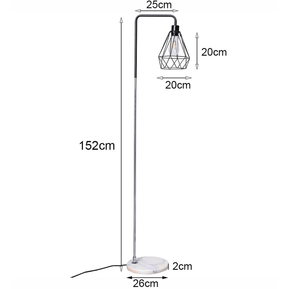 Angled Floor Lamp - Chrome-Black-Chrome – image 41