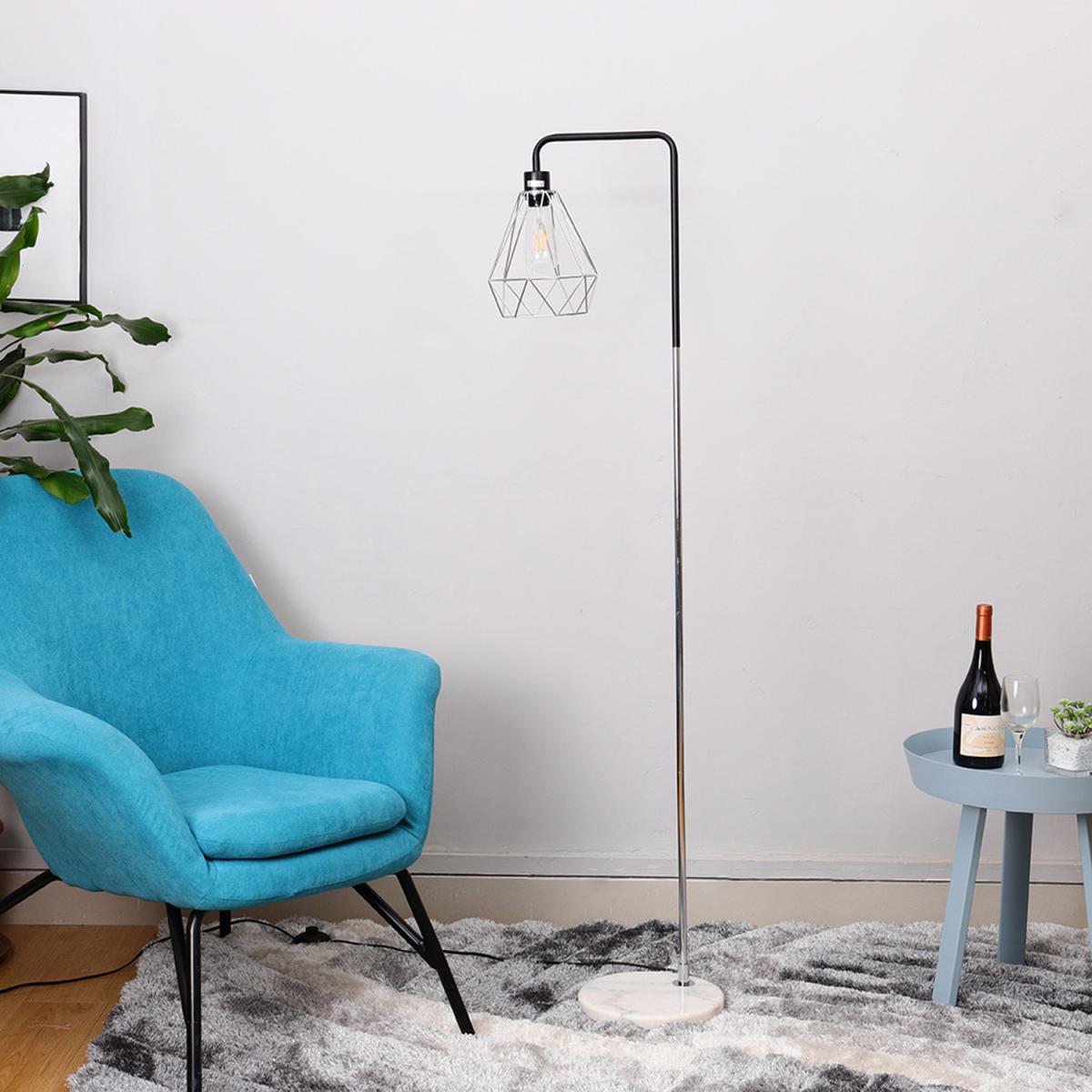 Angled Floor Lamp - Chrome-Black-Chrome – image 6