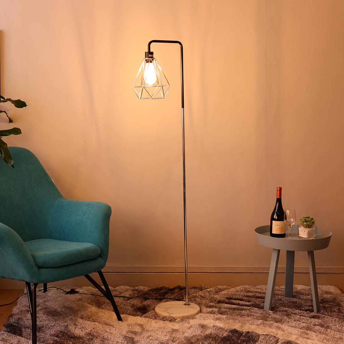 Angled Floor Lamp - Chrome-Black-Chrome – image 7