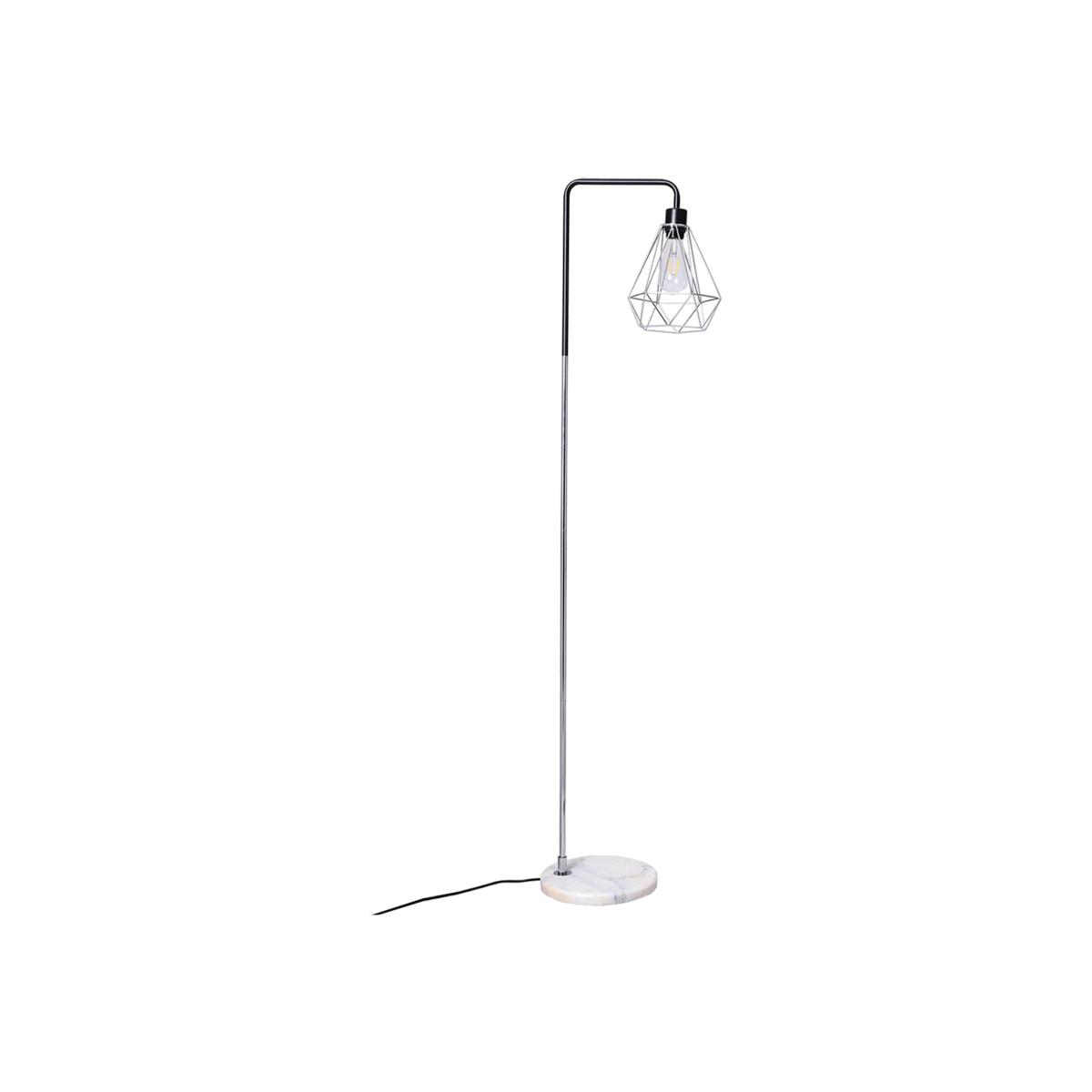 Angled Floor Lamp - Chrome-Black-Chrome – image 1