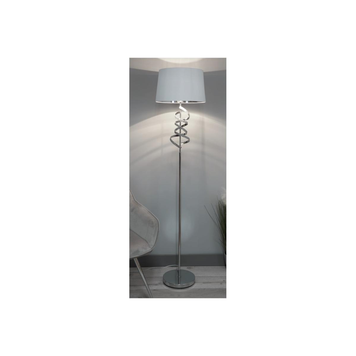 Chrome Jewelled Sprial Floor Lamp – image 1