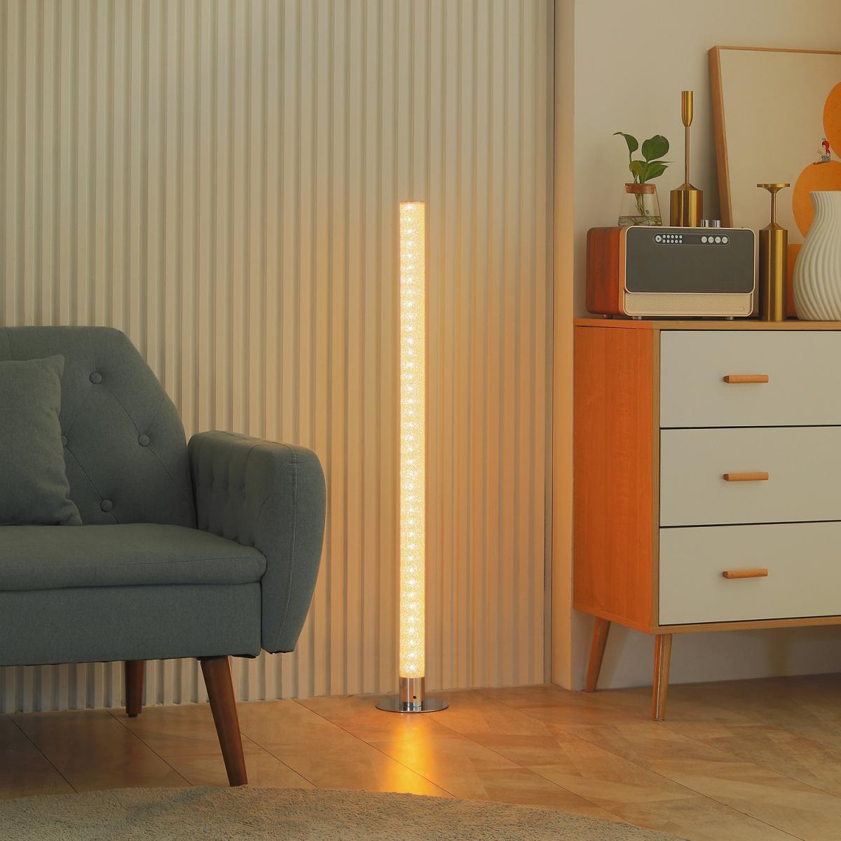 RGB Floor Lamps Dimmable Corner Lamp with Remote Control - Clear – image 1