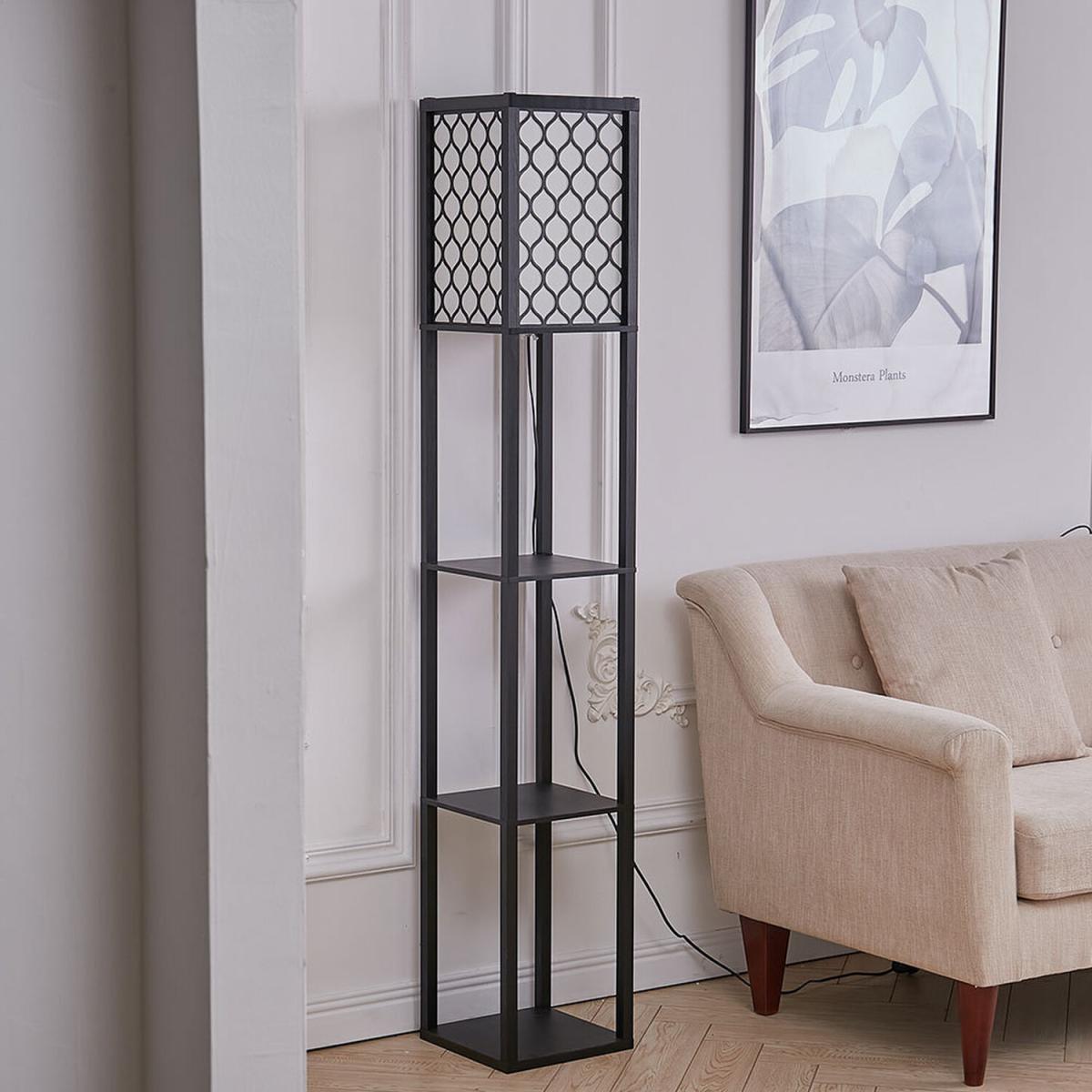 Modern Shelf Floor Lamp - Black / 3 – image 11