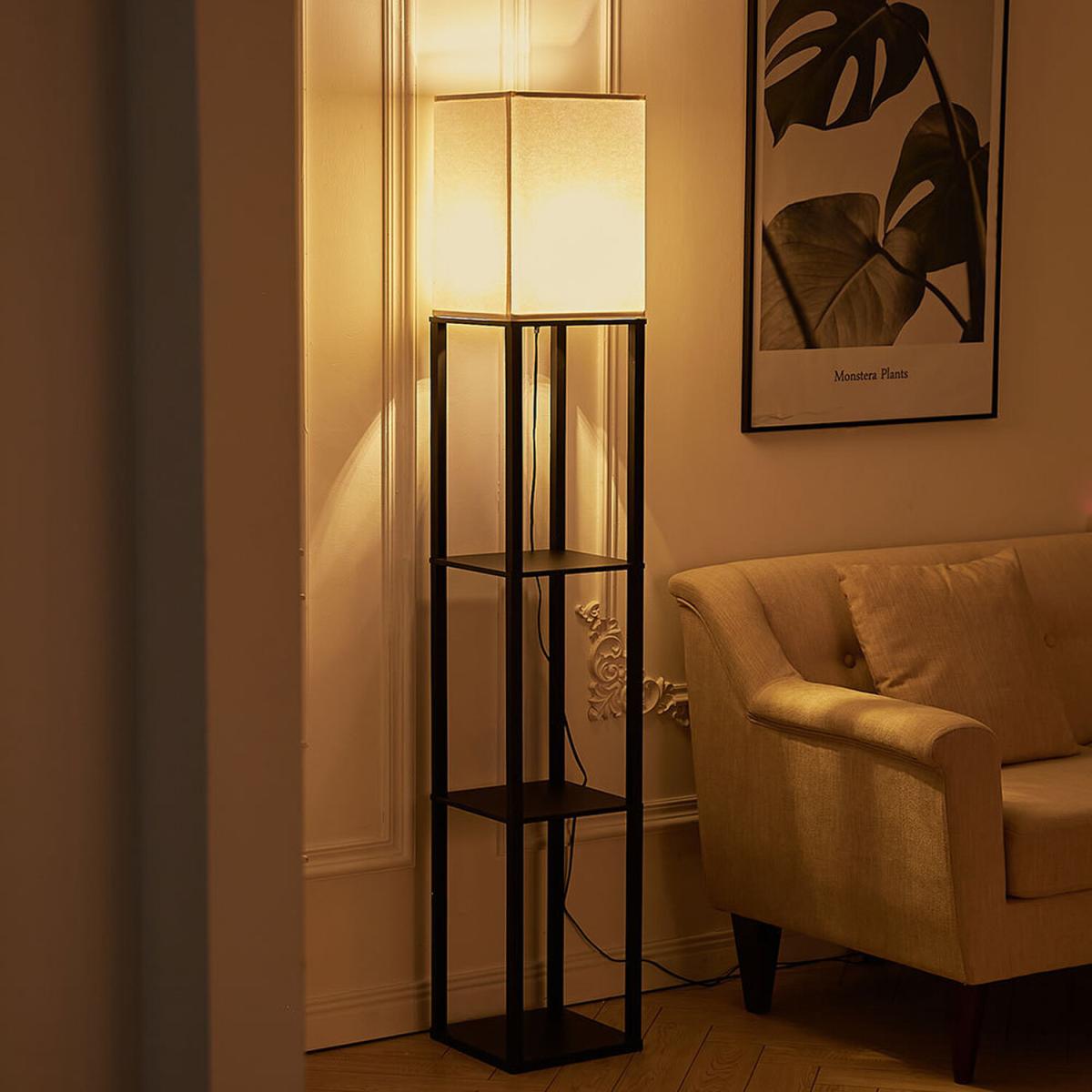 Modern Shelf Floor Lamp - Black / 3 – image 4