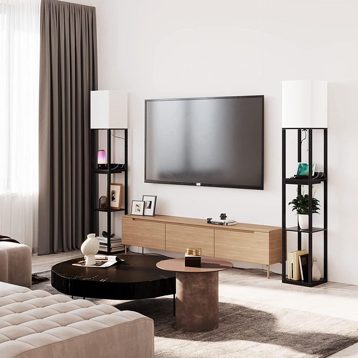 Modern Shelf Floor Lamp - Black / 3 – image 8