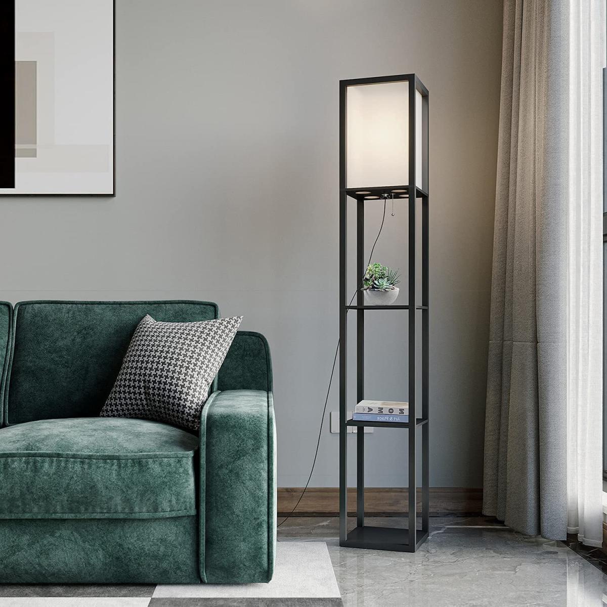 Modern Shelf Floor Lamp - Black / 3 – image 10